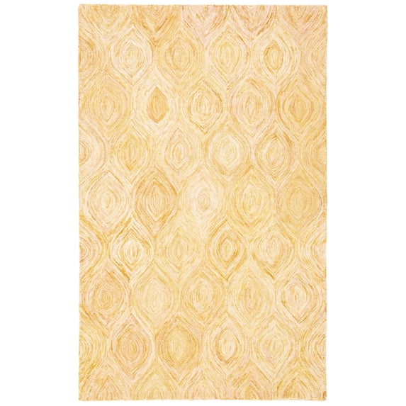 SAFAVIEH Ikat Kim Geometric Wool Area Rug, Gold, 4' x 6'