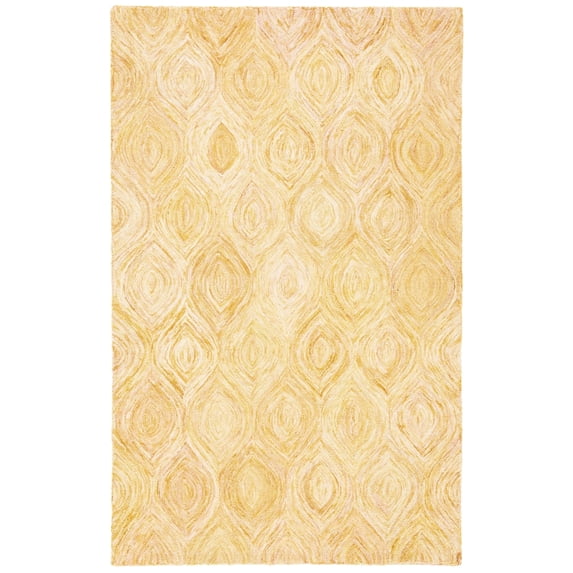 SAFAVIEH Ikat Kim Geometric Wool Area Rug, Gold, 5' x 8'
