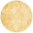 thumbnail image 1 of SAFAVIEH Ikat Kim Geometric Wool Area Rug, Gold, 6' x 6' Round, 1 of 7