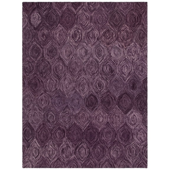 SAFAVIEH Ikat Kim Geometric Wool Area Rug, Purple, 8' x 10'