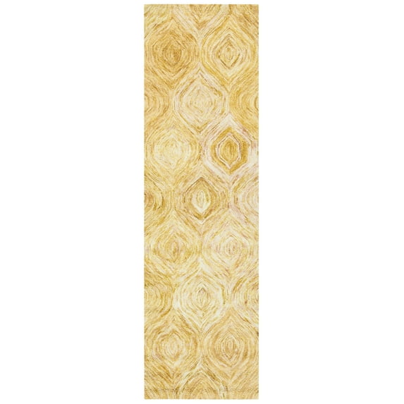SAFAVIEH Ikat Kim Geometric Wool Runner Rug, Gold, 2'3" x 8'