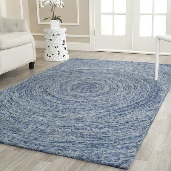 Safavieh Ikat Laura Geometric Wool Area Rug, Dark Blue/Multi, 5' x 8'