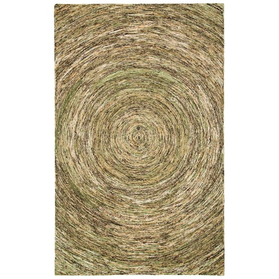 SAFAVIEH Ikat Laura Geometric Wool Area Rug, Green, 8' x 10'