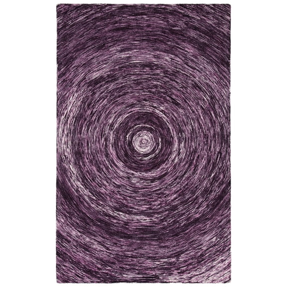 SAFAVIEH Ikat Laura Geometric Wool Area Rug, Purple, 9' x 12'
