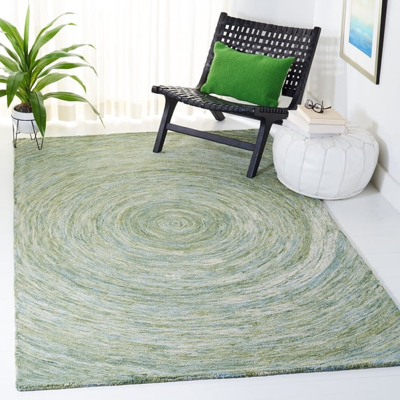 Safavieh Ikat Laura Geometric Wool Area Rug, Sage/Green, 3' x 5'