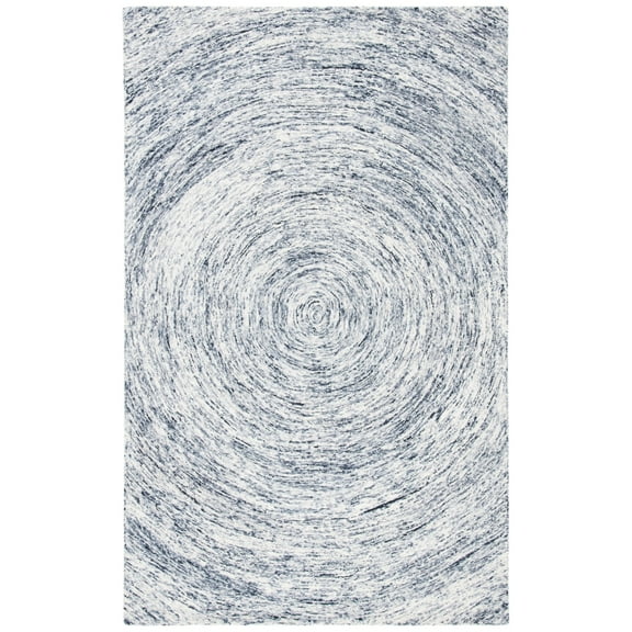 SAFAVIEH Ikat Laura Geometric Wool Runner Rug, Silver/Grey, 2'3" x 8'