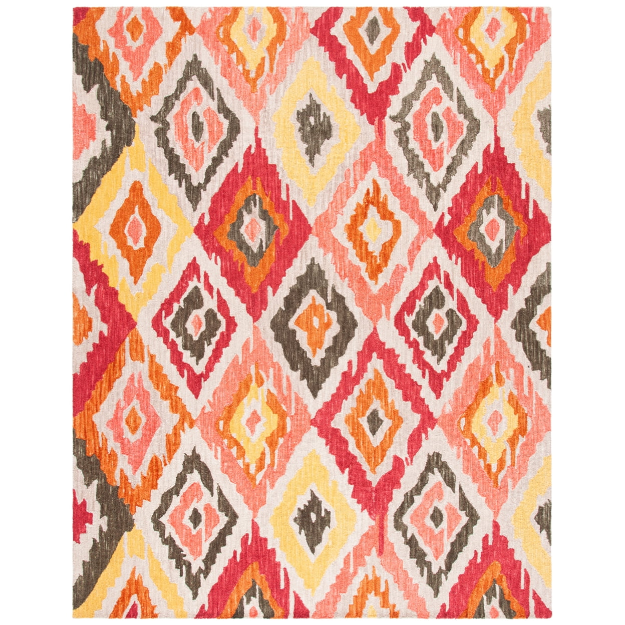 Bohemian Silk Road Red Wool 9' x 12' Hand-Tufted Area Rug
