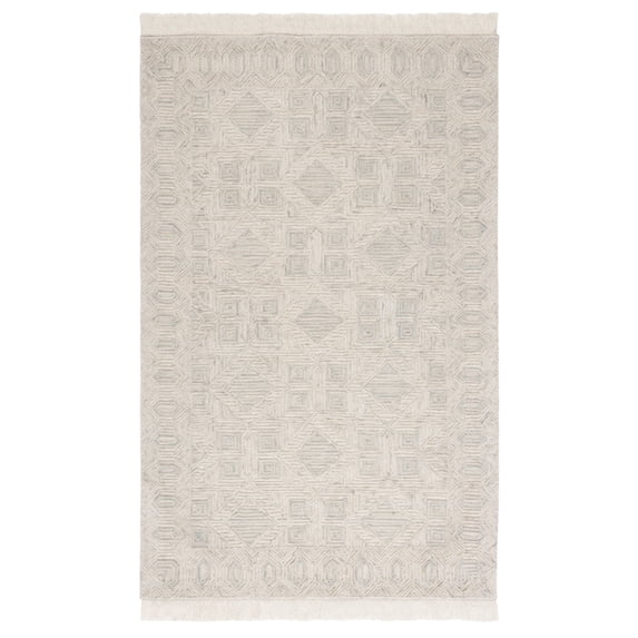 SAFAVIEH Ikat Maiara Geometric Area Rug, Ivory/Grey, 3' x 5'