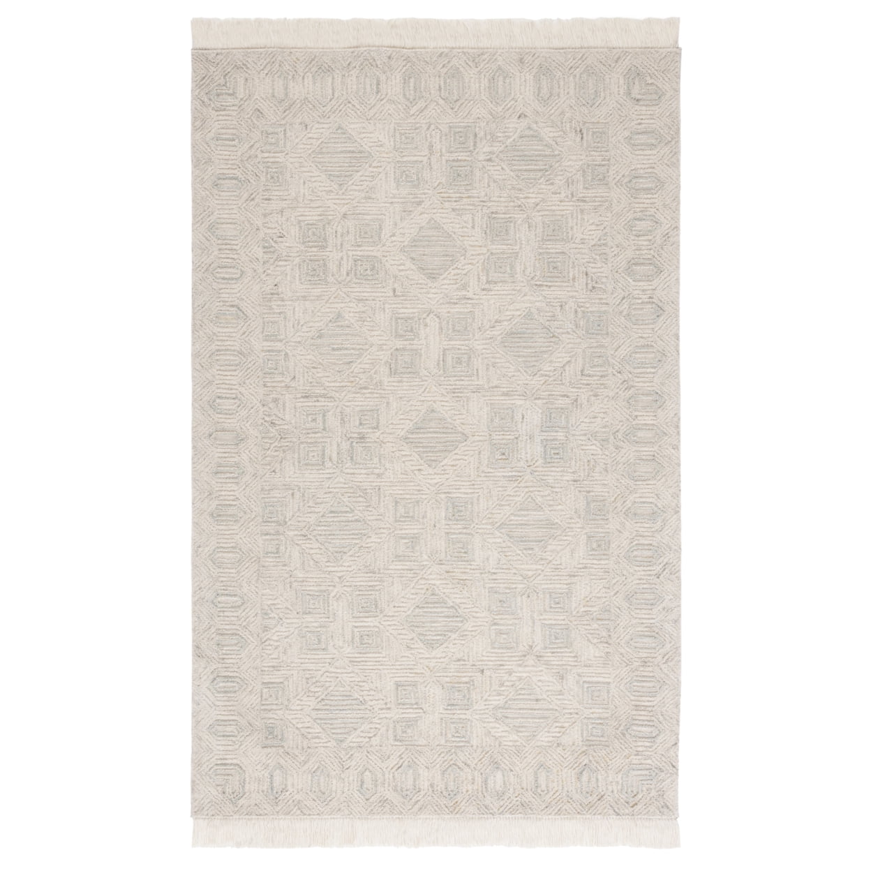 SAFAVIEH Ikat Maiara Geometric Area Rug, Ivory/Grey, 8' x 10'
