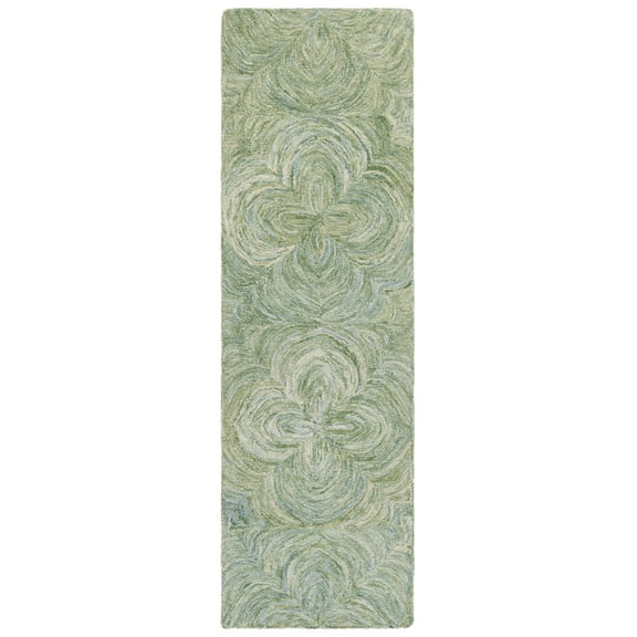 SAFAVIEH Ikat Orinda Distressed Runner Rug, Sage/Green, 2'3" x 8'