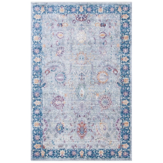 SAFAVIEH Illusion Kenneth Oriental Area Rug, Light Grey/Purple, 5' x 8'