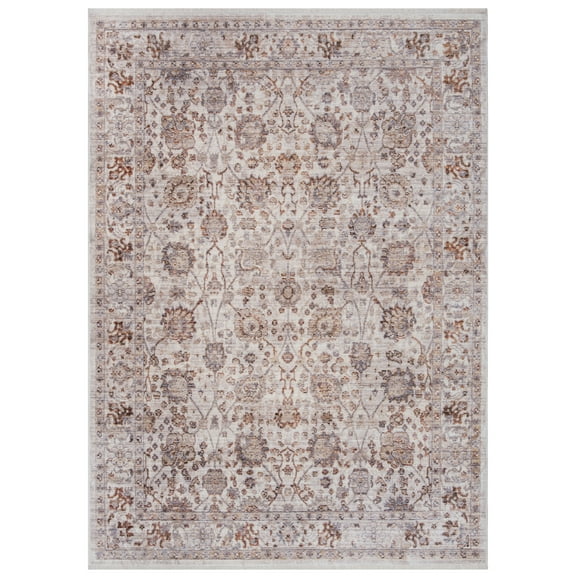SAFAVIEH Illusion Phylliss Oriental Area Rug, Cream/Light Brown, 5' x 7'