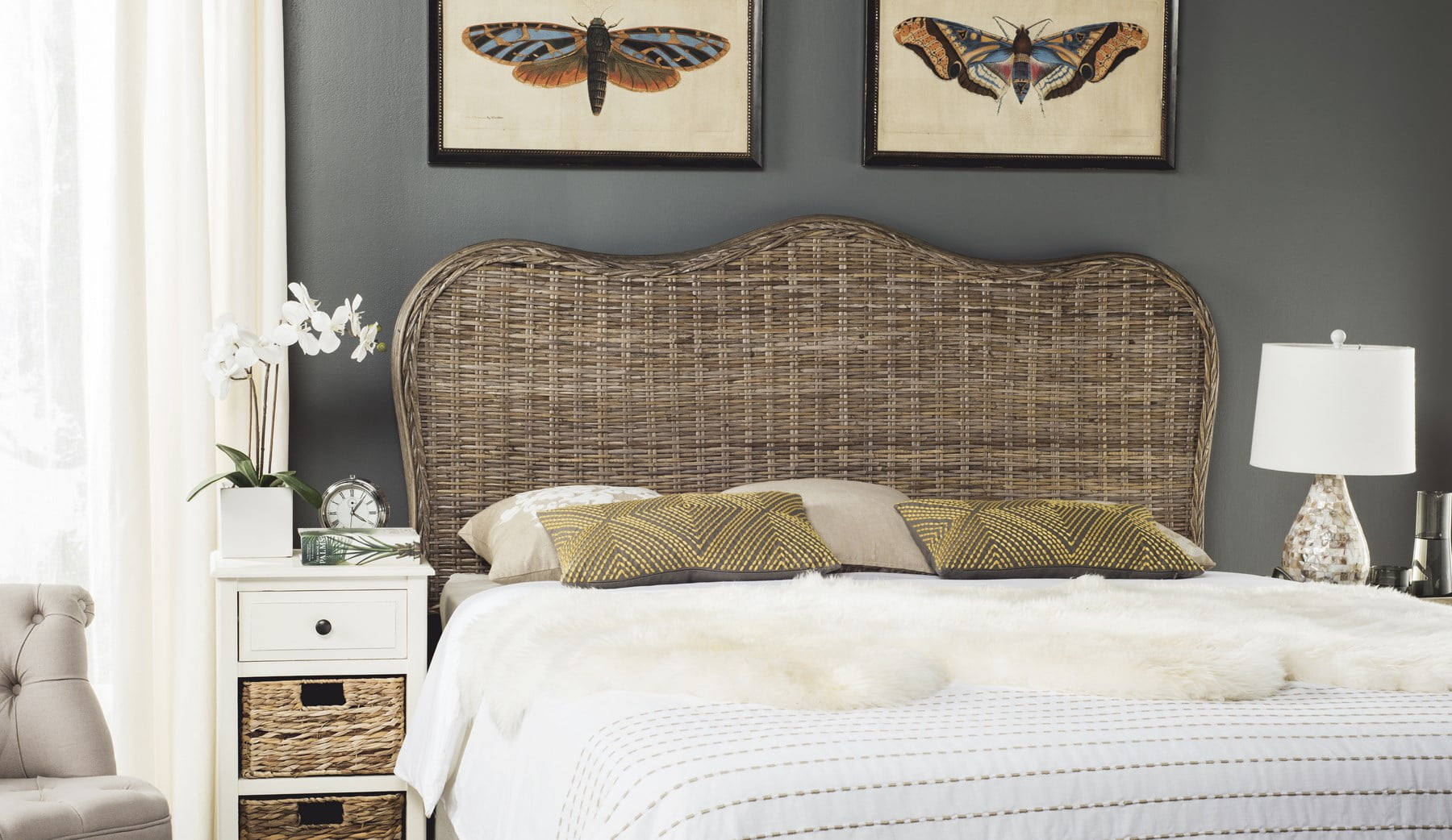 Safavieh cheap wicker headboard