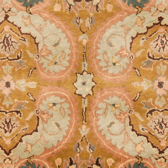 SAFAVIEH Imperial Jerald Floral Bordered Wool Area Rug, Gold/Green, 4' x 6'