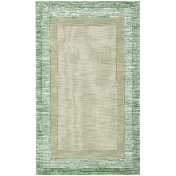 SAFAVIEH Impressions Bristol Geometric Wool Area Rug, Green/Beige, 2' x 3'
