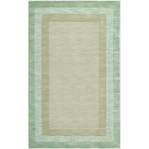 SAFAVIEH Impressions Bristol Geometric Wool Area Rug, Green/Beige, 9' x 12'