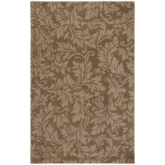 SAFAVIEH Impressions Emmalyn Floral Wool Area Rug, Brown, 4' x 6'