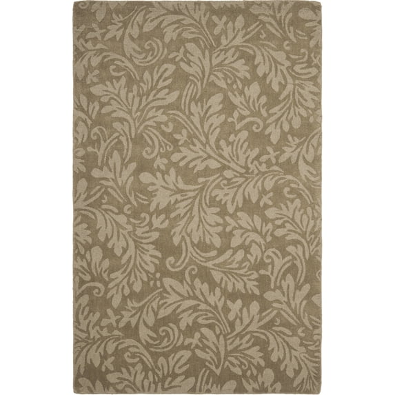 SAFAVIEH Impressions Emmalyn Textured Floral Wool Area Rug, Brown, 8'3" x 11'