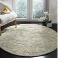 thumbnail image 1 of SAFAVIEH Impressions Emmalyn Textured Floral Wool Area Rug, Sage, 5' x 5' Round, 1 of 7