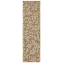 SAFAVIEH Impressions Emmalyn Textured Floral Wool Runner Rug, Light Brown, 2'3" x 8'