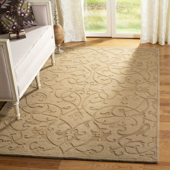 SAFAVIEH Impressions IM341D Handmade Light Brown Rug