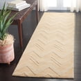 thumbnail image 1 of Safavieh Impressions Matthew Chevron Wool Runner Rug, Dark Gold, 2'3" x 8', 1 of 8