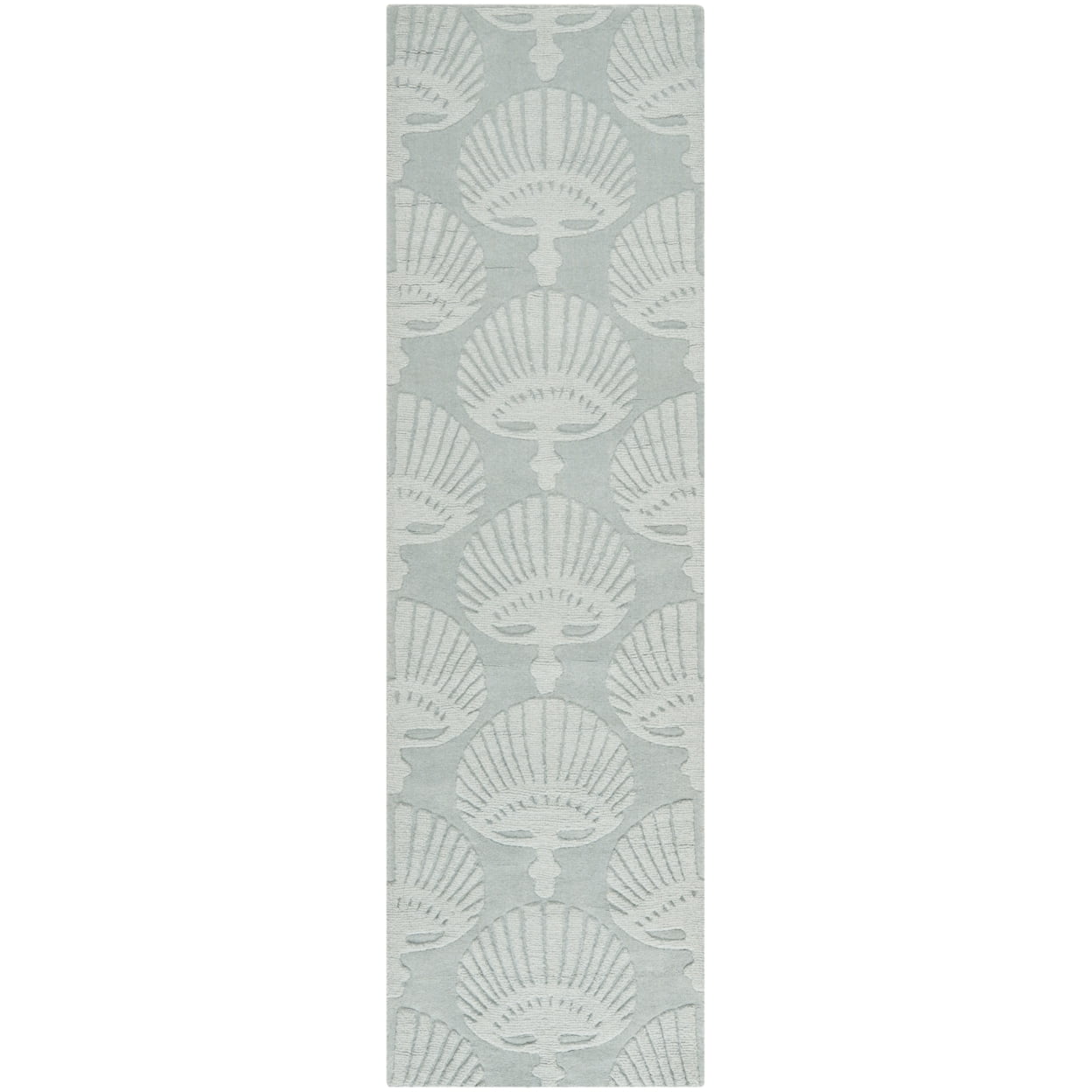 Gray Hand-Tufted Wool Runner Rug, 2'-3" x 8'
