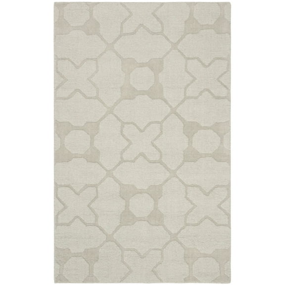 SAFAVIEH Impressions Richmal Geometric Wool Area Rug, Silver, 3' x 5'