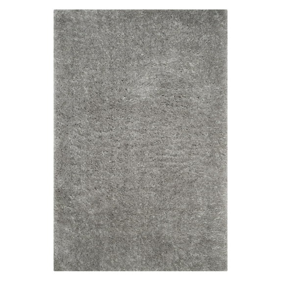 SAFAVIEH Indie Balfour Solid Polyester Shag Runner Rug, Grey, 2'3" x 7'
