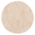 thumbnail image 1 of SAFAVIEH Indie Balfour Solid Shag Area Rug, Light Beige, 4' x 4' Round, 1 of 6