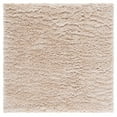 thumbnail image 1 of SAFAVIEH Indie Balfour Solid Shag Area Rug, Light Beige, 4' x 4' Square, 1 of 6