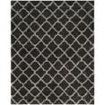thumbnail image 1 of SAFAVIEH Indie Careen Geometric Polyester Shag Area Rug, Dark Grey/Grey, 6'7" x 9'2", 1 of 5