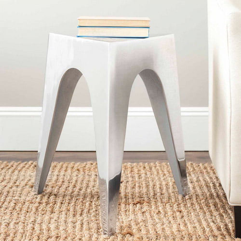 SAFAVIEH Indium 21.25 in. H Triangle Aluminum Side Table, Silver - image 1 of 2