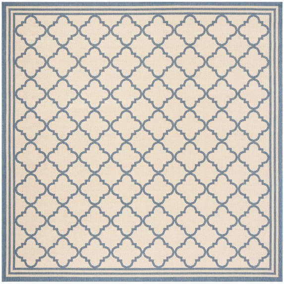 SAFAVIEH Indoor Outdoor BHS121N Beach House Cream / Blue Rug