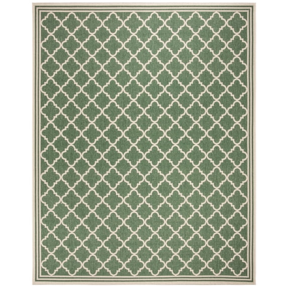 SAFAVIEH Indoor Outdoor BHS121Y Beach House Green / Creme Rug
