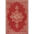 thumbnail image 1 of SAFAVIEH Indoor Outdoor BHS180Q Beach House Red / Creme Rug, 1 of 8