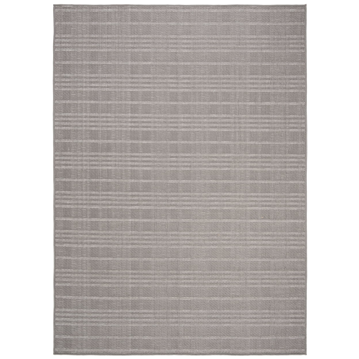 Gray Flat Woven Synthetic Indoor/Outdoor Rug 3' x 5'