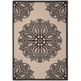 thumbnail image 1 of Safavieh Courtyard Millicent Medallion Indoor/Outdoor Area Rug, Beige/Black, 9' x 12', 1 of 11