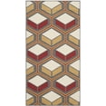 thumbnail image 1 of Safavieh Hampton Kynaston Geometric Indoor/Outdoor Area Rug, Dark Gray/Rust, 2'7" x 5', 1 of 5