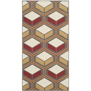 Safavieh Hampton Kynaston Geometric Indoor/Outdoor Area Rug, Dark Gray/Rust, 2'7" x 5'
