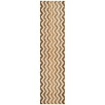 SAFAVIEH Infinity Alayna Chevron Polyester Runner Rug, Yellow/Brown, 2' x 8'