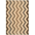 thumbnail image 1 of SAFAVIEH Infinity Alayna Chevron Polyester Area Rug, Yellow/Brown, 5'1" x 7'6", 1 of 8