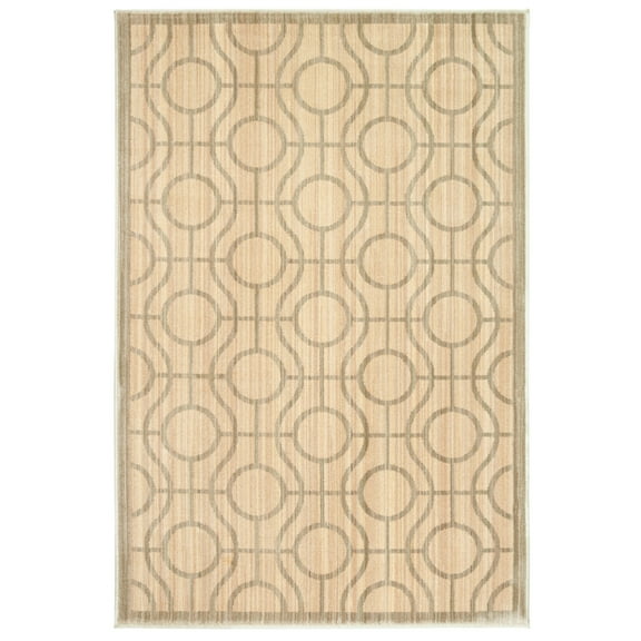 SAFAVIEH Infinity Alfonso Overdyed Geometric Polyester Area Rug, Yellow/Green, 4' x 6'