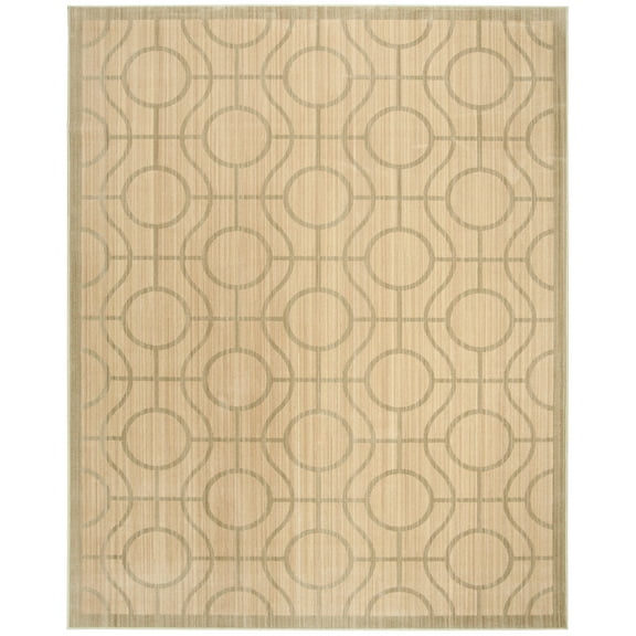 SAFAVIEH Infinity Alfonso Geometric Polyester Area Rug, Yellow/Green, 8' x 10'