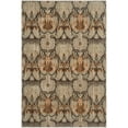 thumbnail image 1 of SAFAVIEH Infinity Axel Geometric Polyester Area Rug, Green/Brown, 5'1" x 7'6", 1 of 8