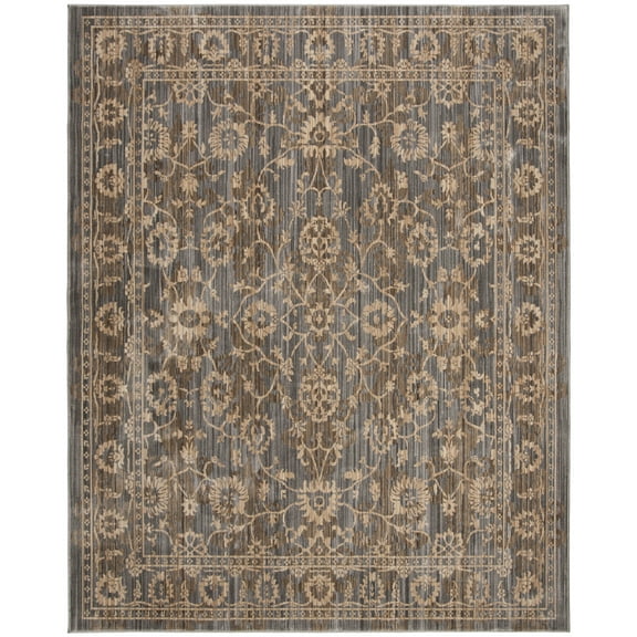 SAFAVIEH Infinity Everette Oriental Polyester Area Rug, Grey/Beige, 8' x 10'