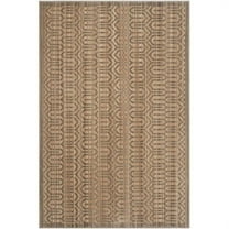 SAFAVIEH Infinity Grover Geometric Polyester Area Rug, Beige/Taupe, 5'1" x 7'6"
