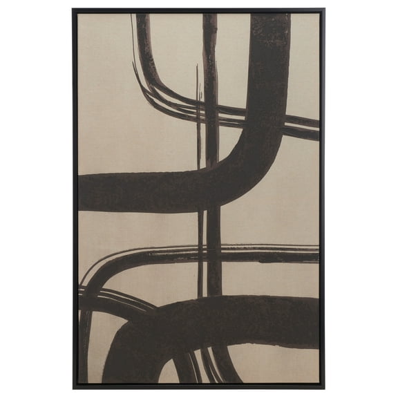 SAFAVIEH Inky Freeway 24 in. x 36 in. Framed Wall Art, Taupe/Brown