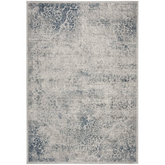 SAFAVIEH Invista Averill Abstract Vintage Area Rug, Grey/Blue, 5'3" x 7'6"