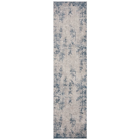 SAFAVIEH Invista Everitt Abstract Runner Rug, Grey/Ivory, 2' x 8'